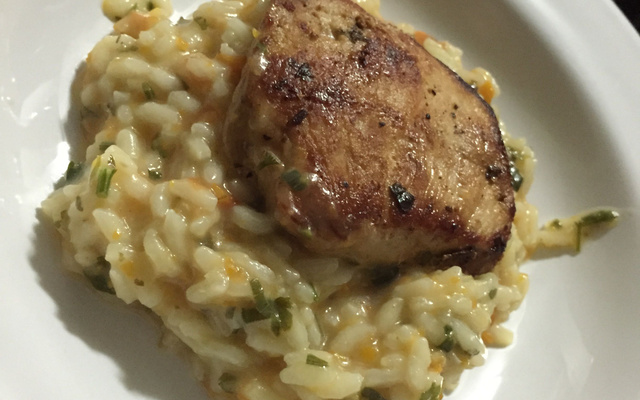 Risoto de tomate e cenoura