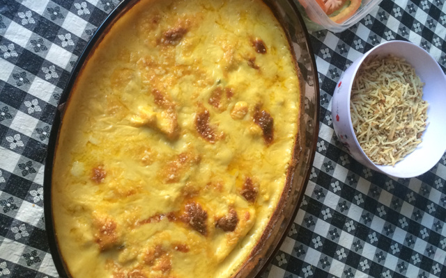 Peito de frango ao creme de milho