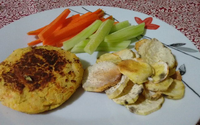 Hambúrguer de grão de bico