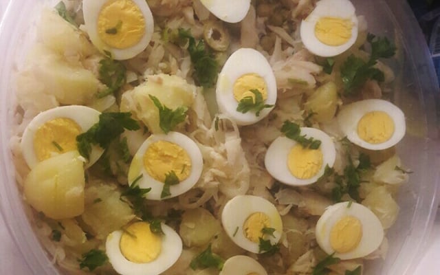 Salada de bacalhau rápida