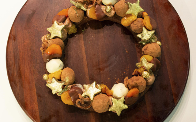 Guirlanda de Natal de Chocolate com Conhaque