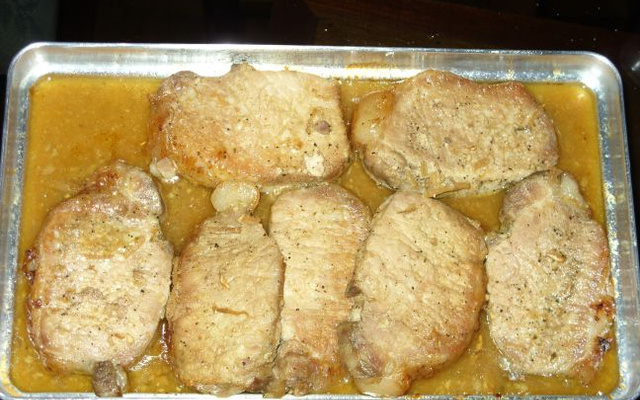 Lombo de porco ao molho de gengibre