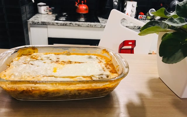 Berinjela com carne moída (light)