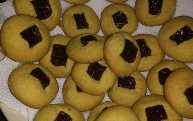 Biscoito amanteigado de goiabada