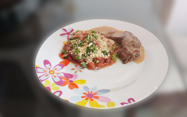 Contra filé ao molho poivre