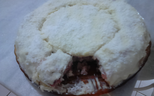 Bolo gelado de frutas