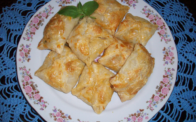 Folhadinho de palmito Natalino