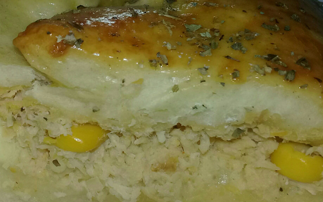 Pão pizza delicioso