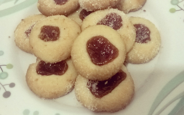 Biscoito amanteigado de goiabada