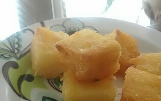 Mandioca frita cremosa