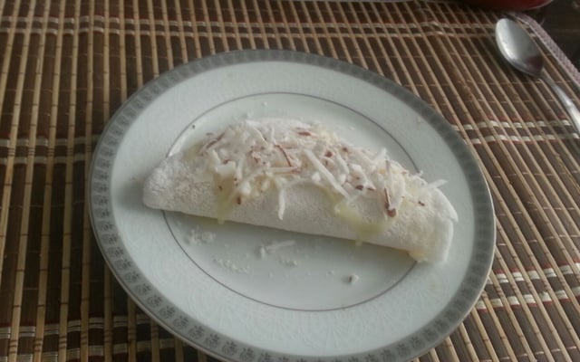 Tapioca de coco com leite condensado
