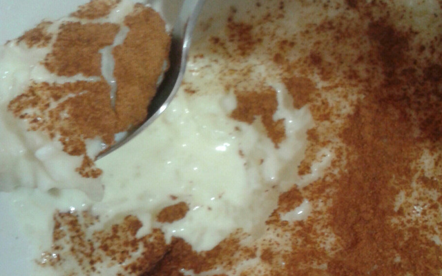 Arroz doce com leite condensado e coco