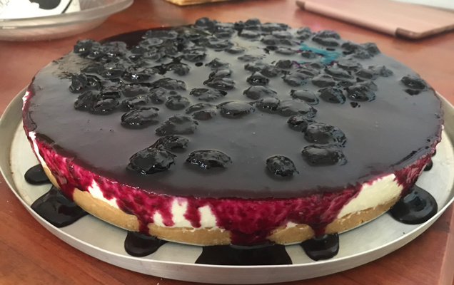 Cheesecake de mirtilos