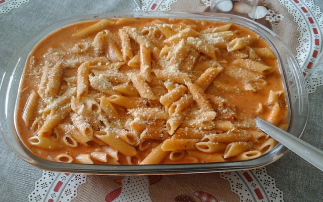 Macarrão penne na panela de pressão