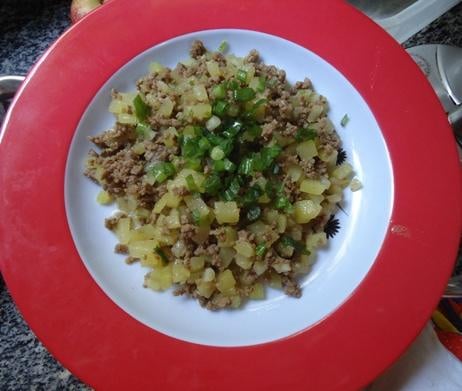 Picadinho de mamão verde