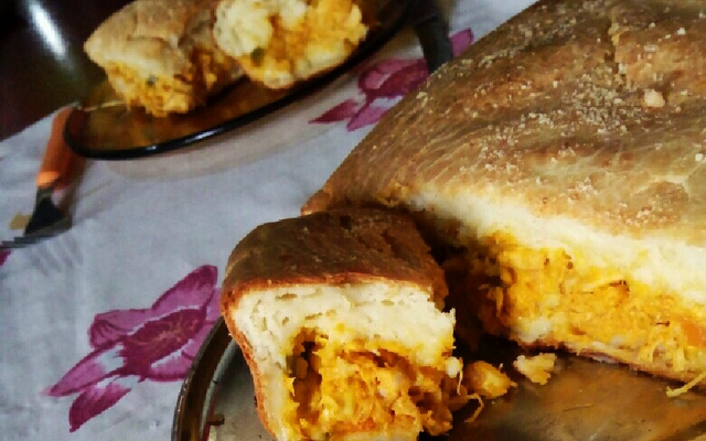Torta de frango de liquidificador