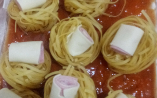 Macarrão talharim de forno