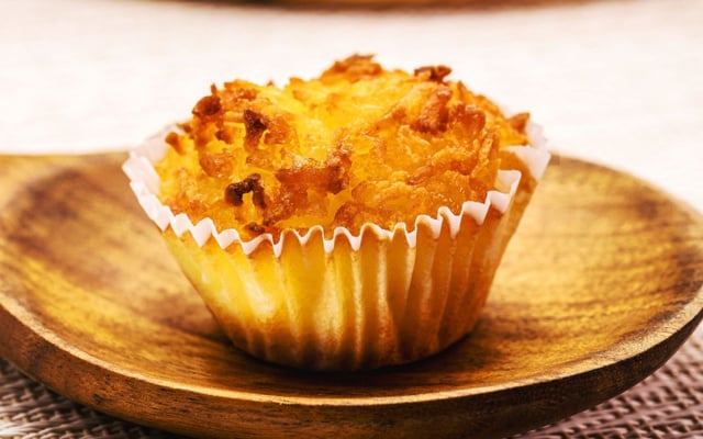 Queijadinha vegana adaptada e deliciosa bem douradinha
