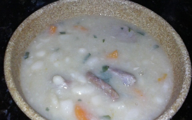 Feijão branco saboroso