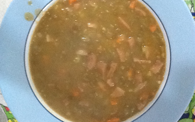 Sopa de lentilha da Pauleca