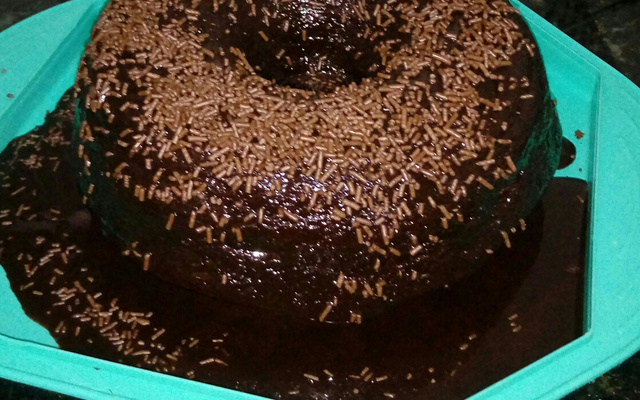 Bolo de chocolate de liquidificador