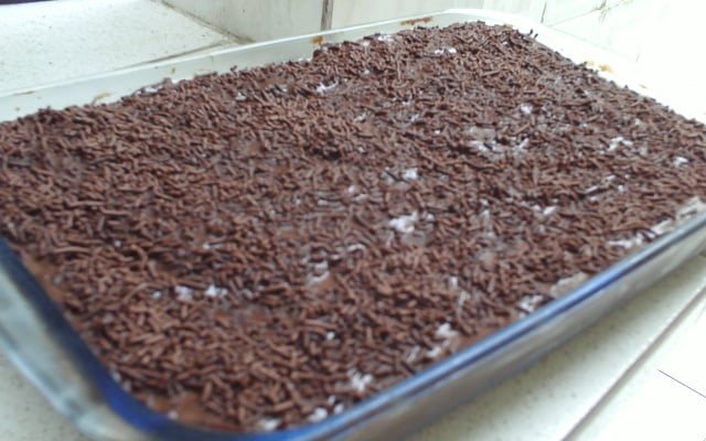 Pavê brigadeiro com pão de forma