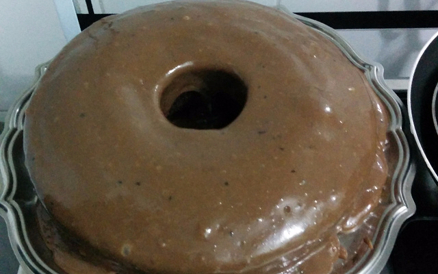 Bolo simples de chocolate com Licor Amarula