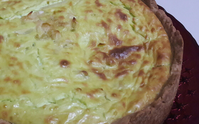 Quiche de queijo e alho poró