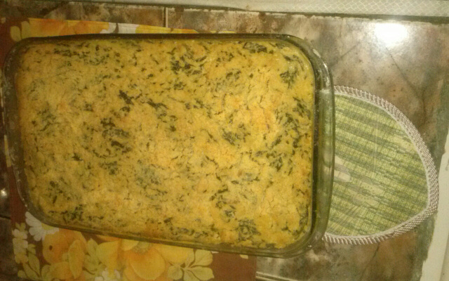 Souflé de espinafre com frango