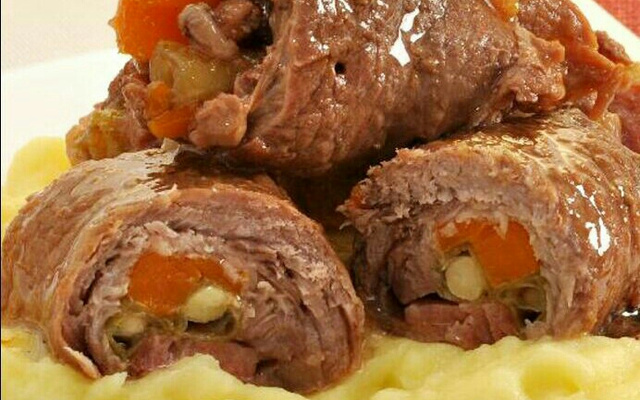 Bife a rolê a minha moda