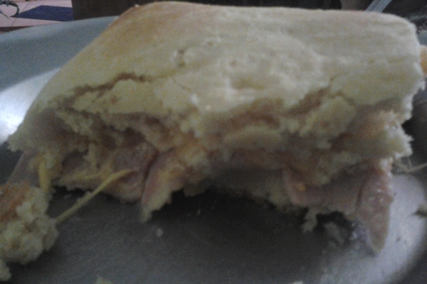 Pão de liquidificador com recheio