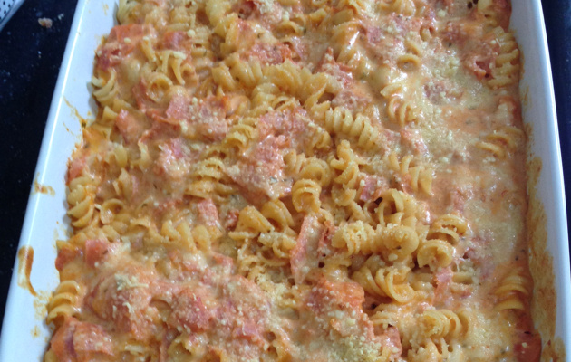 Macarrão com requeijão