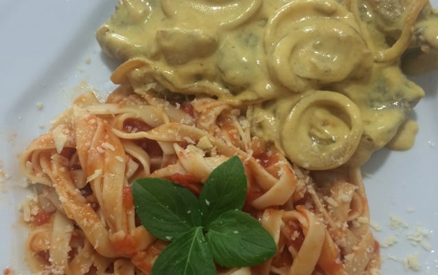 Contra-filé ao molho de mostarda cremoso