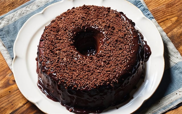 Bolo de chocolate no liquidificador