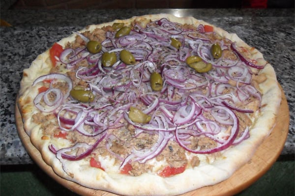 Massa de pizza para forno a lenha (com semolina)