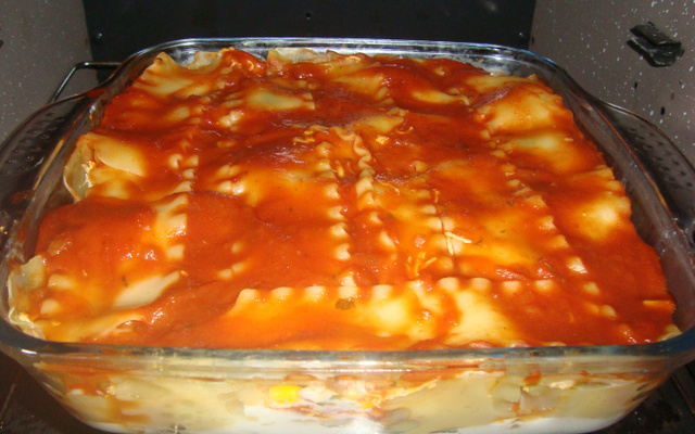 Lasanha de frango cremoso da Ju