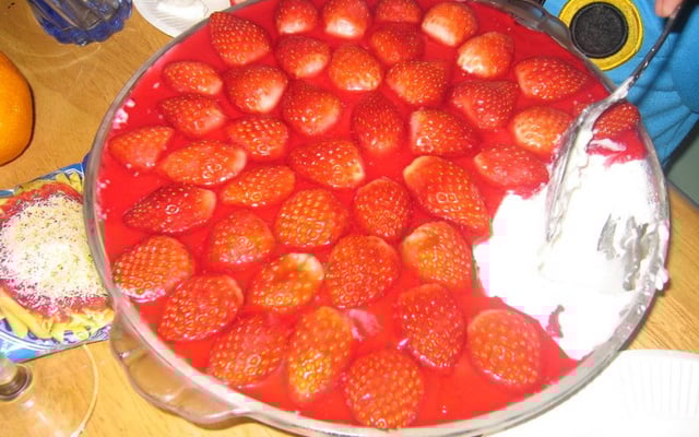 Sobremesa delícia de morangos