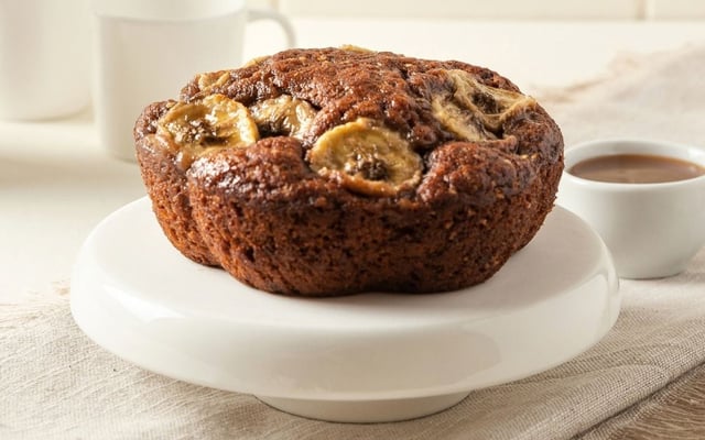 Bolo de banana sem açúcar, sem glúten e sem lactose