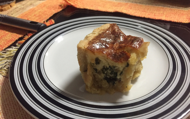 Quiche de espinafre e mussarela