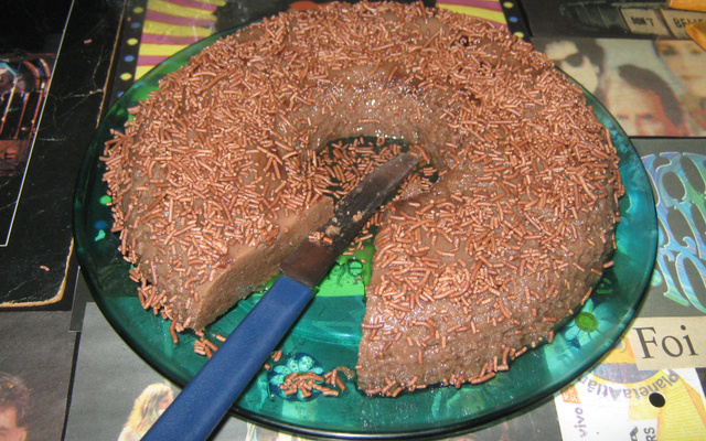 Pudim de chocolate de micro-ondas