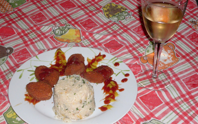 Risoto de frango e legumes