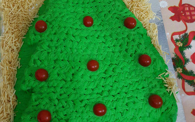 Torta salgada árvore de Natal
