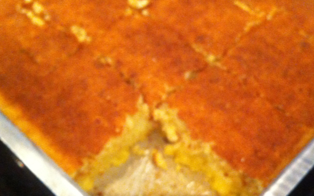 Bolo fubá cremoso com coco