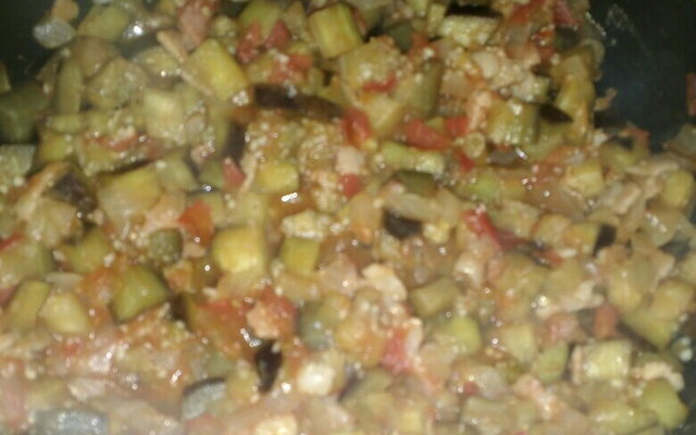 Berinjela refogada com bacon