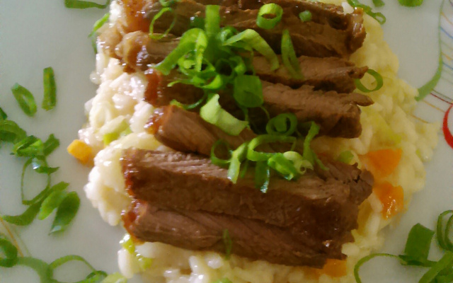 Risoto de alho poró