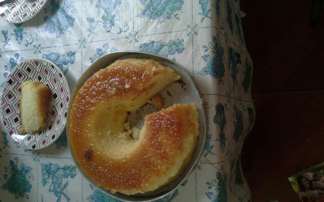 Pudim cremoso de tapioca