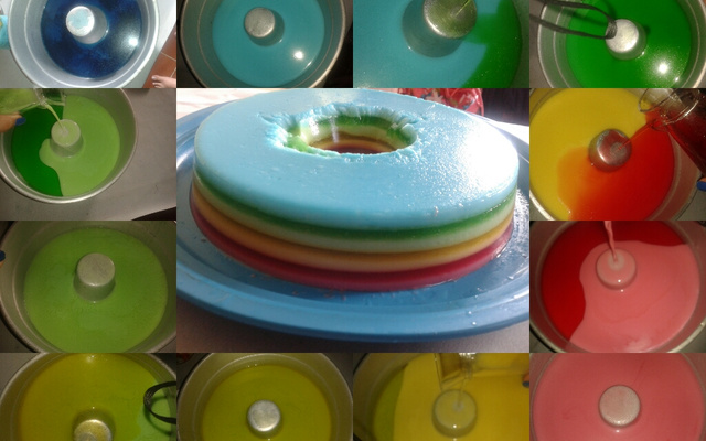Gelatina Colorida em camadas