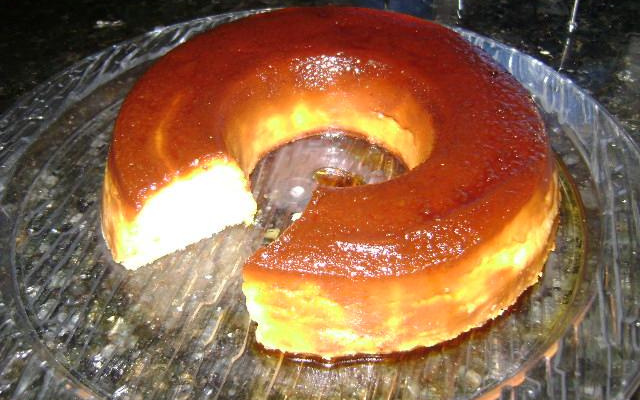 Pudim de pão na panela de pressão