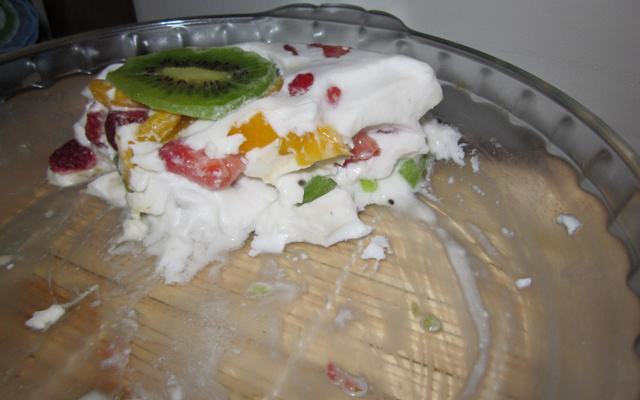 Gelado de morango, laranja e manga Claudiakucau