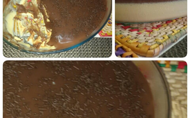 Mousse de maracujá com chocolate